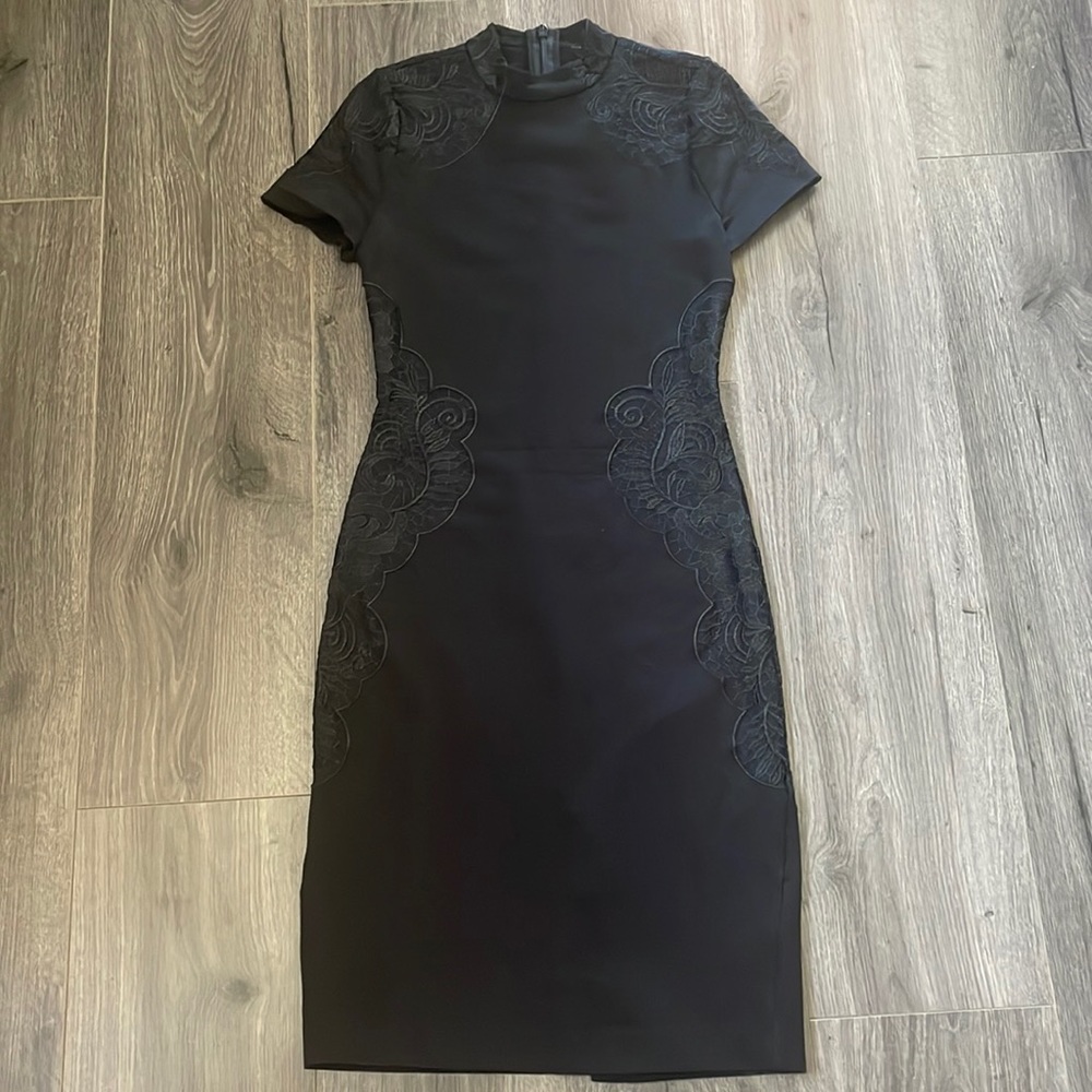 Guess by Marciano Classic Chic Elegant Sophisticated black dress w/lace sides